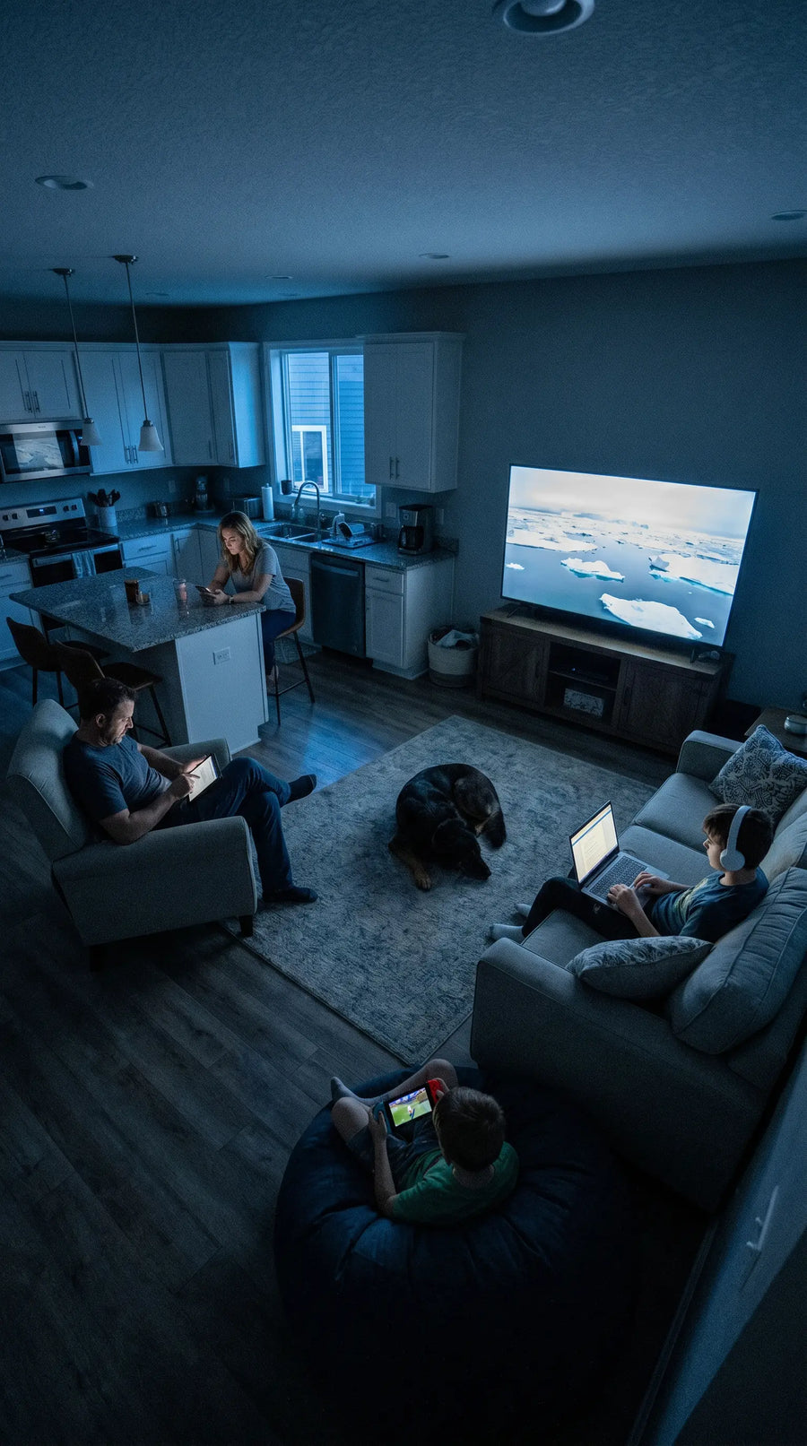 Another evening at home with everyone on their devices, missing connection
